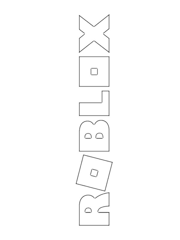 Roblox logosu Boyama sayfası