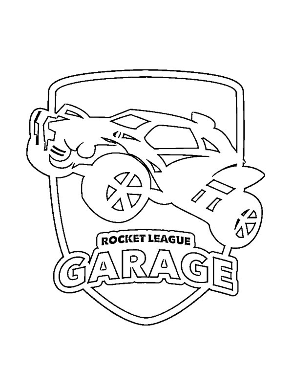 Rocket League Garajı Boyama sayfası