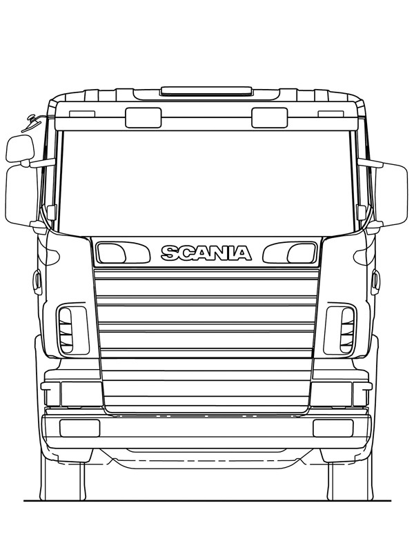 Scania R serisi kamyon Boyama sayfası