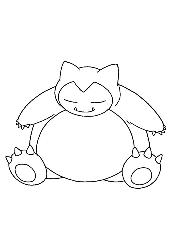 Snorlax (Pokémon) Boyama sayfası