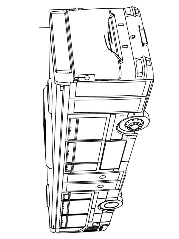 Şehir içi Otobüs Boyama sayfası