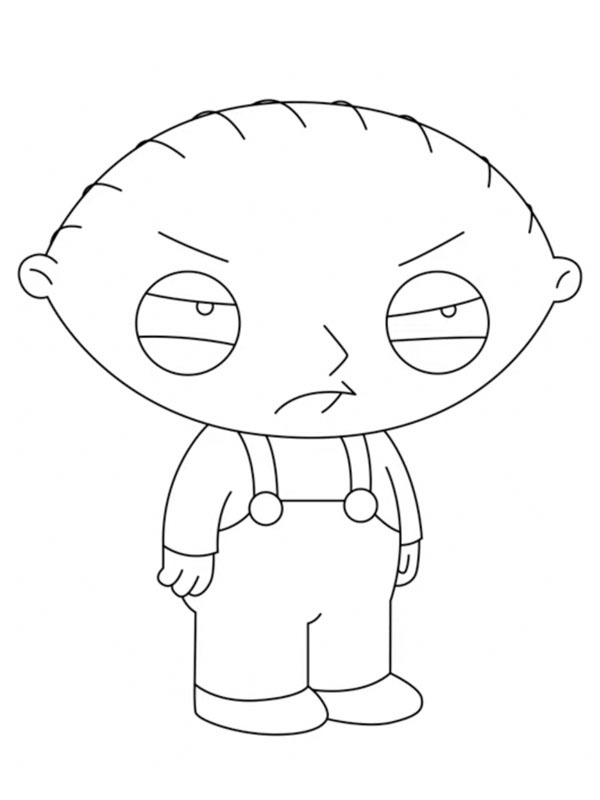 Stewie Griffin Üzgün Boyama sayfası