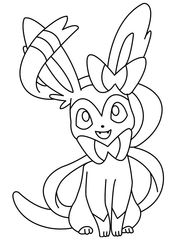 Sylveon (Pokémon) Boyama sayfası