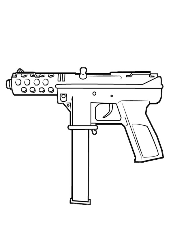 TEC-9 pistool Boyama sayfası