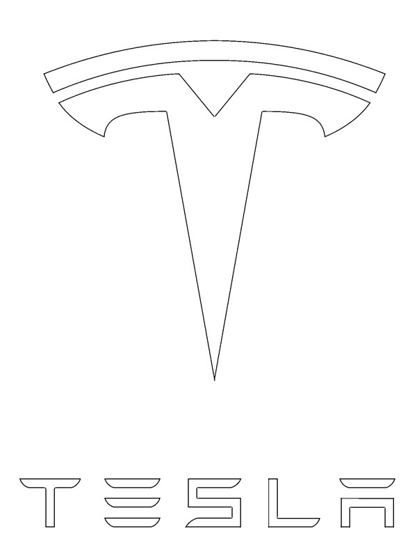 Tesla logosu Boyama sayfası