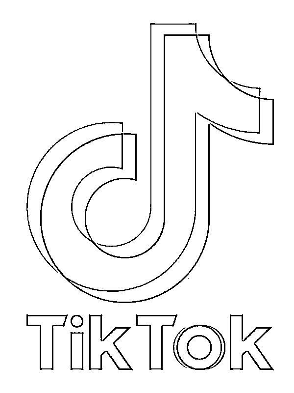 TikTok logosu Boyama sayfası