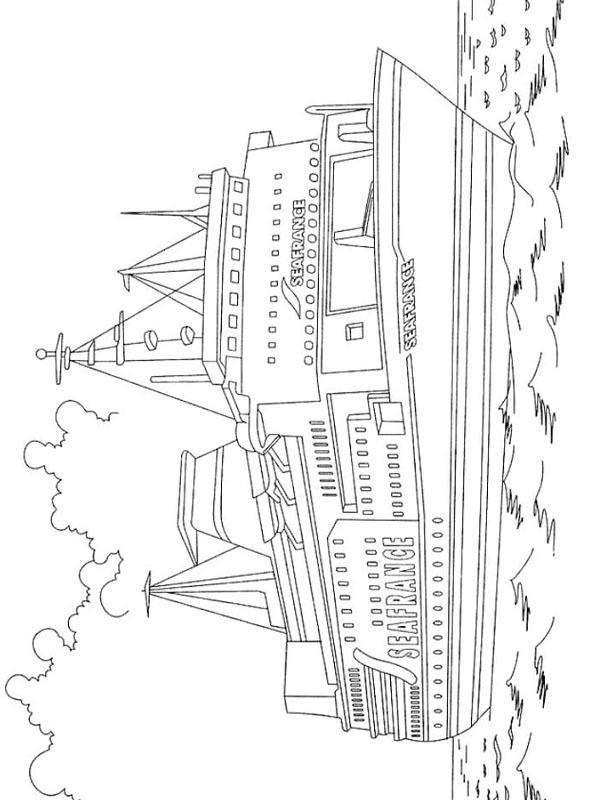 SeaFrance feribotu Boyama sayfası
