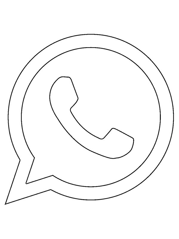 WhatsApp logosu Boyama sayfası