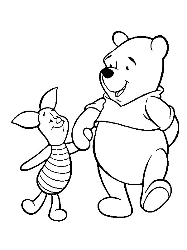 Winnie the Pooh ve Piglet Boyama sayfası