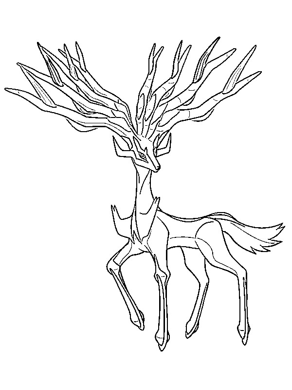 Xerneas (Pokémon) Boyama sayfası